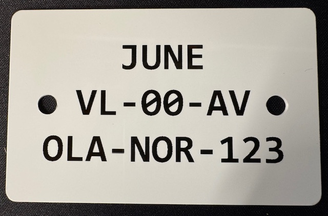 Teinemerke i plast - hvit - med trykk - Bilde 3